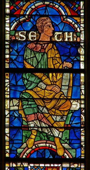 Window depicting a genealogical figure: Semel (stained glass)