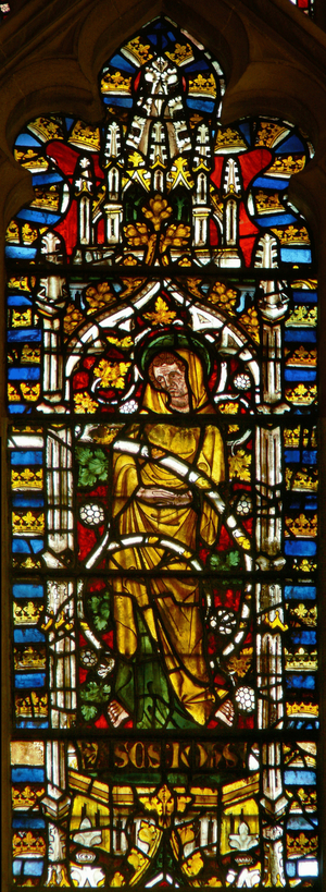 Window depicting St. John on the Tree of Jesse (stained glass)