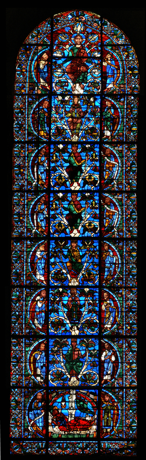 The Tree of Jesse, c.1150 (stained glass)