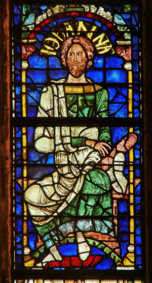 Window depicting a genealogical figure: Joanna, c.1178 (stained glass)