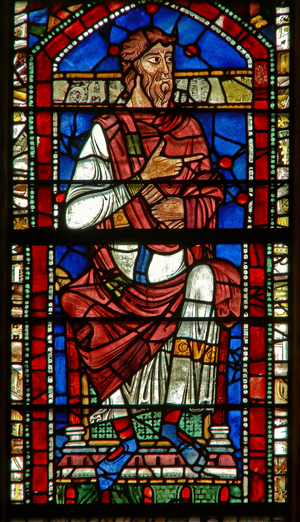 Window depicting a genealogical figure: Aminadab (stained glass)