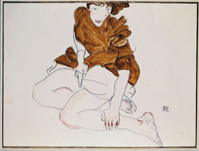 Seated Woman, 1912 (pencil & watercolour on paper)