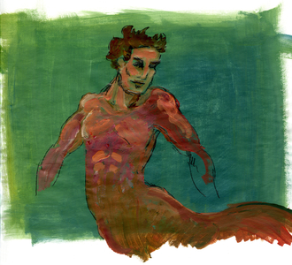 Centaure. Original Gouache by Marie Joly 2010. Private collection, rights artist OK.