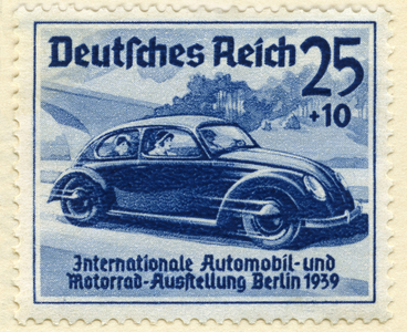 German stamp (Deutsches Reich) of 1939 celebrating the Berlin Motor Show  (print)