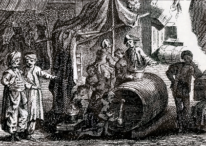 The Beaucaire Fair: detail of a 19th century engraving -