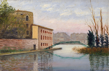 large basin of the Canal du Midi - Castelnaudary, 1928 (oil on canvas)