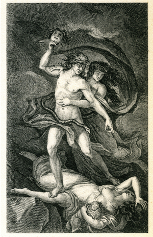 Illustration for "Les Liaisons Dangereuses" written by Choderlos de Laclos, 18th century (engraving)