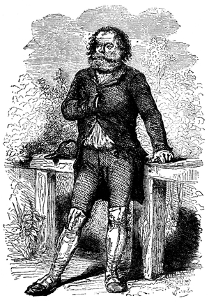Monsieur Michu: one of the main characters of Honore de Balzac's novel “” Une tenebruse affair”” (1843, serie La Comedie Humaine). Engraving of a 19th century edition.