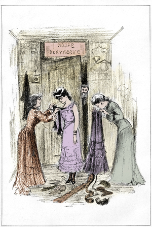 Illustration for 'Au bonheur des dames' written by Emile Zola, 19th century, edition 1906 (engraving)