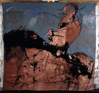 Cavalier, 1989, coll. part, (acrylic on canvas)