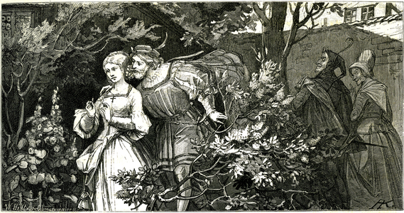 Illustration for the theatre play Faust written by Goethe, 1873 (engraving)