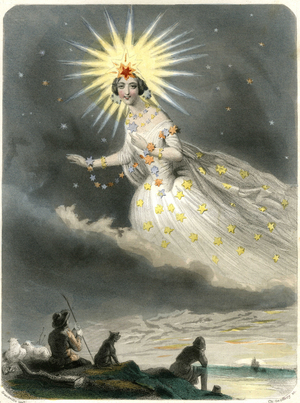 L'Etoile du berger, engraving by Grandville illustrating a chapter in Mery's book: “” The Stars””, 1849