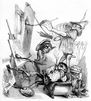 Illustration for the novel 'Un Autre Monde' by Henri Fournier, 1844 (engraving)