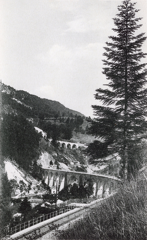 “line of swallows”: the line of Morez-Saint Claude and its viaducts - Jura - postcard beginning 20th century - (Morez)