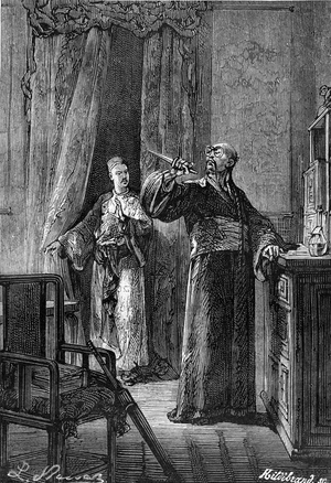 drawing by Leon Benett, from the book of Jules Verne “The Tribulations of a Chinese in China”” - Hetzel edition/Extraordinary Voyages 1879.