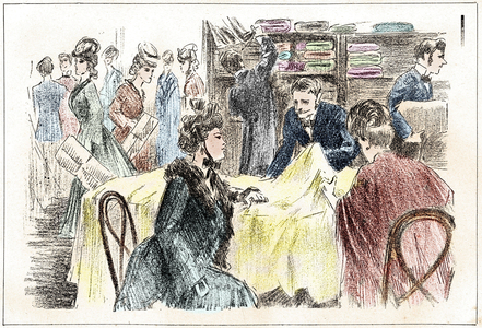 Illustration for 'Au bonheur des dames' written by Emile Zola, 19th century, edition 1906 (engraving)