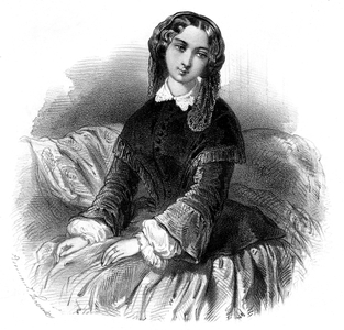 Emma Bovary- Illustration for Gustave Flaubert's novel “Madame Bovary”, late 19th century (litho)