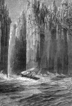 Llustration of Jules Verne's book "Hector Servadac", 1877 (print)