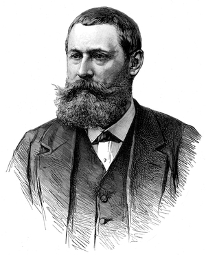 Portrait of Daniel Wilson, a French politician remains famous for his involvement in the scandal of decorations, which in 1887 (engraving)