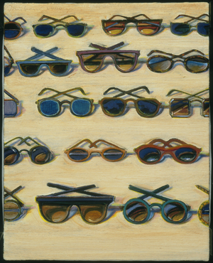 Five Rows of Sunglasses, 2000 (oil on canvas)