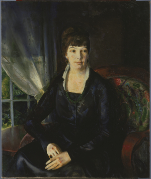 Emma at the Window, 1920 (oil on canvas)