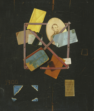 Old Time Card Rack, 1900 (oil on canvas)
