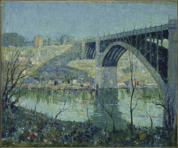 Spring Night, Harlem River, 1913 (oil on canvas mounted on panel)
