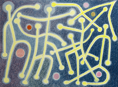 The Dance, 1985 (oil pastel on paper)