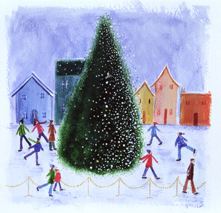 Skating Around the Tree, 2003 (acrylic)