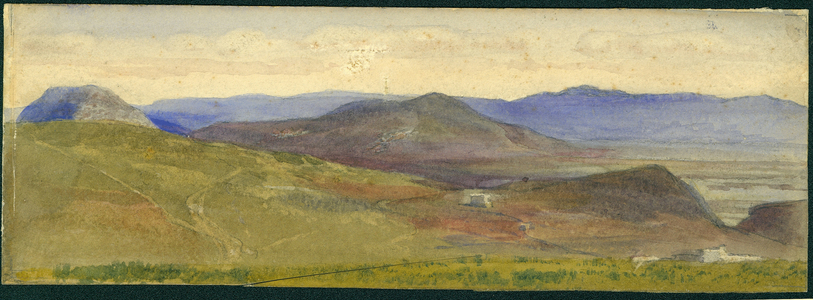 Plain of Esdraelon and River Kishon (w/c on paper)