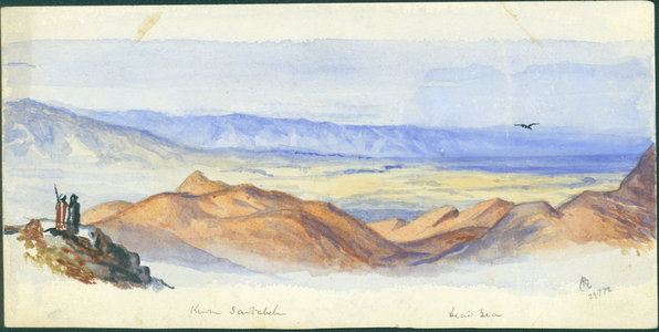 Karn Sartabeh, Jordan Valley, 1872 (w/c & pencil on paper)