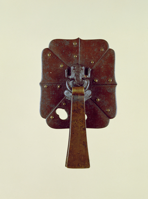 Drawer handle decorated with the design of a frog (iron & copper)