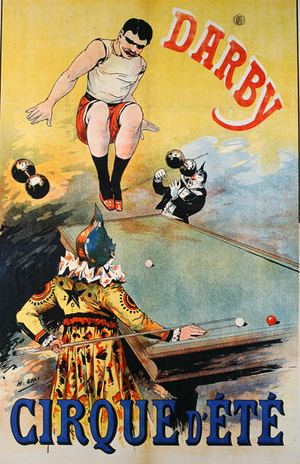 Poster advertising the 'Darby Cirque d'Ete' (colour litho)