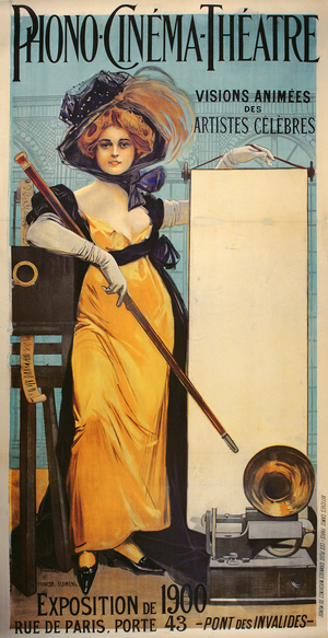 Poster advertising the Phono-Cinema-Theatre for the Universal Exhibition, 1900 (litho)