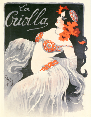 'La Criolla', music hall poster, 1902 (colour litho)
