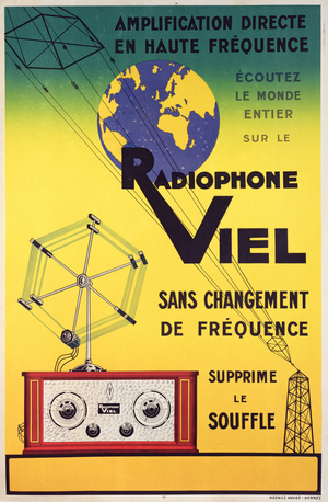 Poster advertising 'Radiophone Veil', 1920s (colour litho)