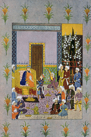 Another Charming Seance, illustration from 'The Arabian Nights', 1895 (colour engraving)