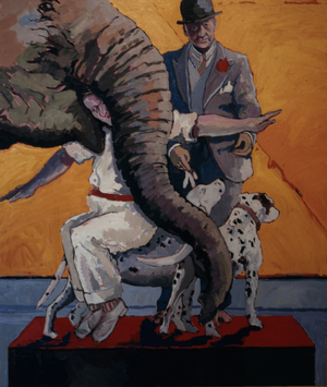 Between employment and Enjoyment, 1982 (oil on canvas)