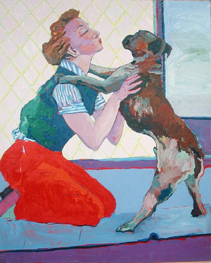 Affectionate but Tame (oil on canvas)