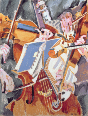 The Trio (pastel & charcoal on board)