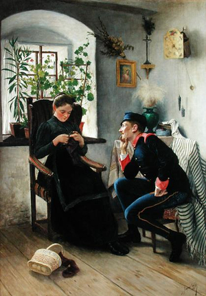 The Soldier's Sweetheart, 1898 (oil on canvas)