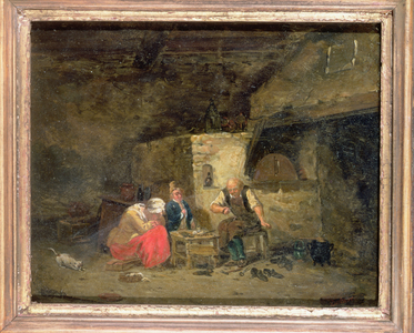 The Cobbler's (oil on panel) (pair of 134462)