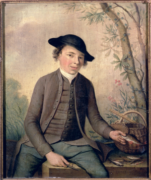 A Young Man Gutting Fish, 1782 (panel)