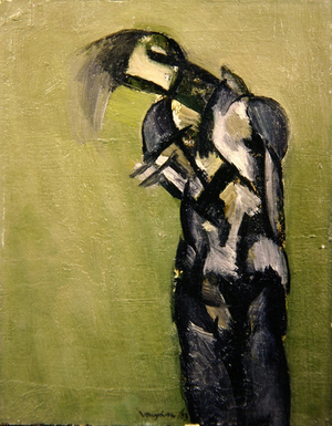 Odysseus seen by the Sirens, 1953 (oil on board)