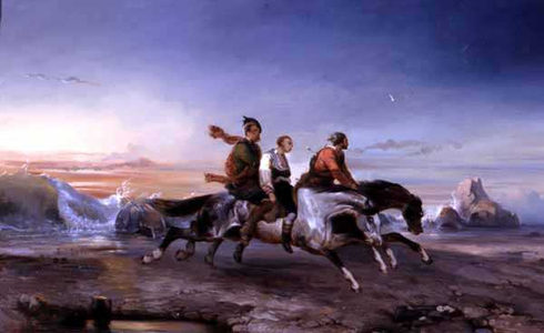 The Rescue (oil on canvas)