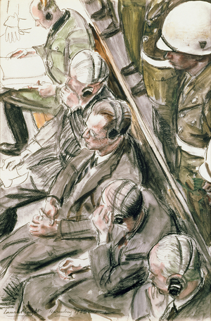 Nuremberg Trials No. 3, 1946 (charcoal & w/c)