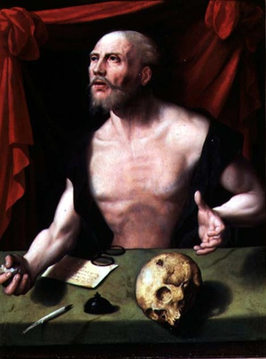The Penitent St. Jerome in His Study (oil on panel)