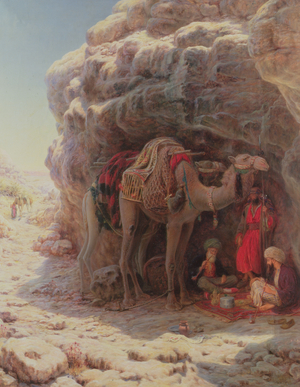In The Shadow of a Rock (oil on canvas)