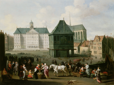 Market Scene before the Dam Palace, Amsterdam