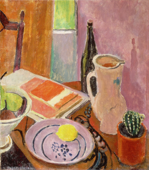 Still life with bottle and jug
